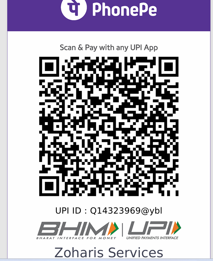 Zoharis PhonePe QR